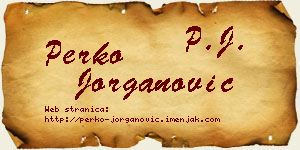 Perko Jorganović vizit kartica